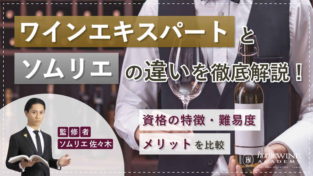 ワインエキスパートとソムリエの違いを徹底解説！資格の特徴・難易度 